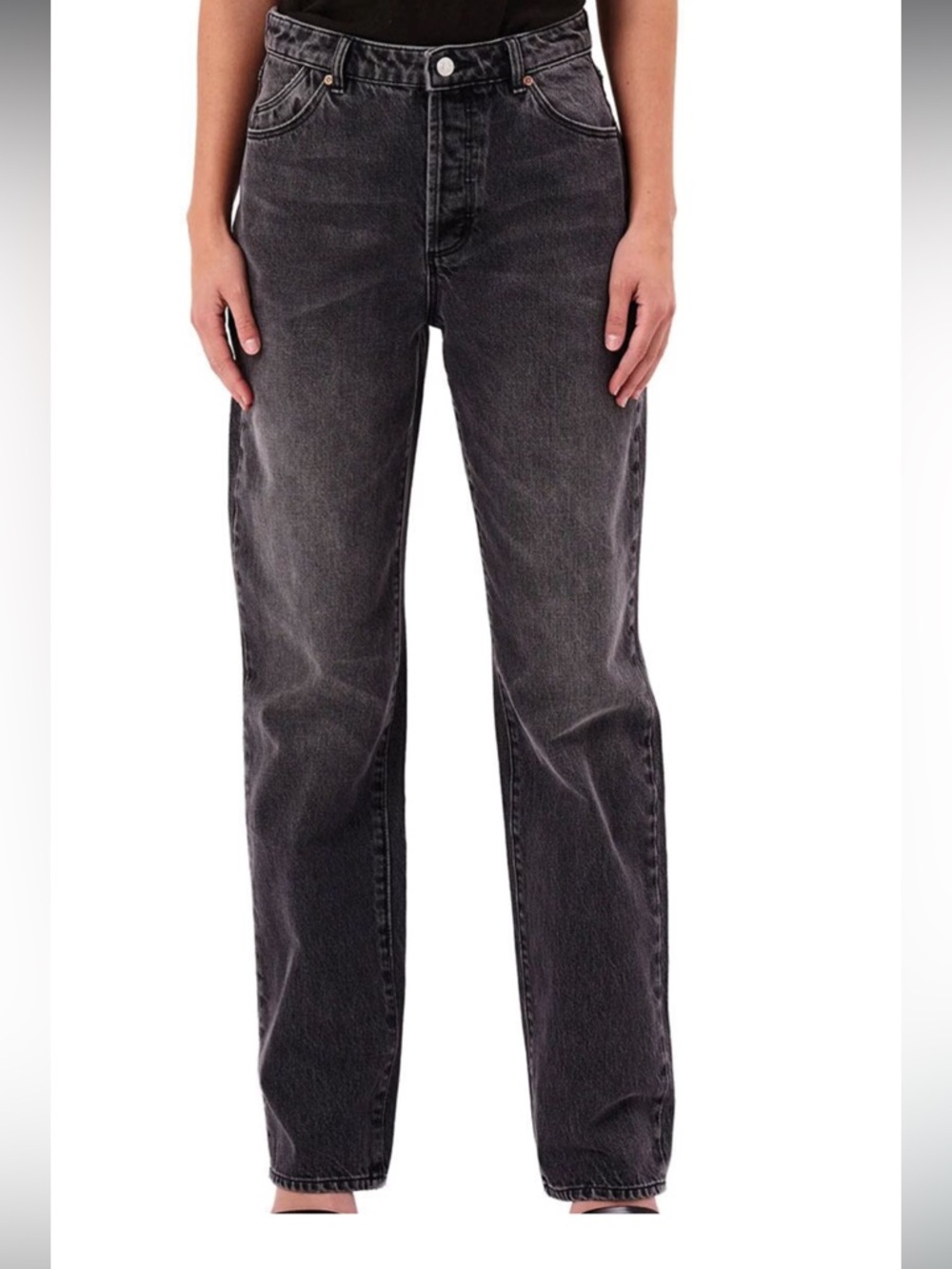 ROLLA'S Black Washed 90's Relaxed Mid Rise Jeans size 26 denim